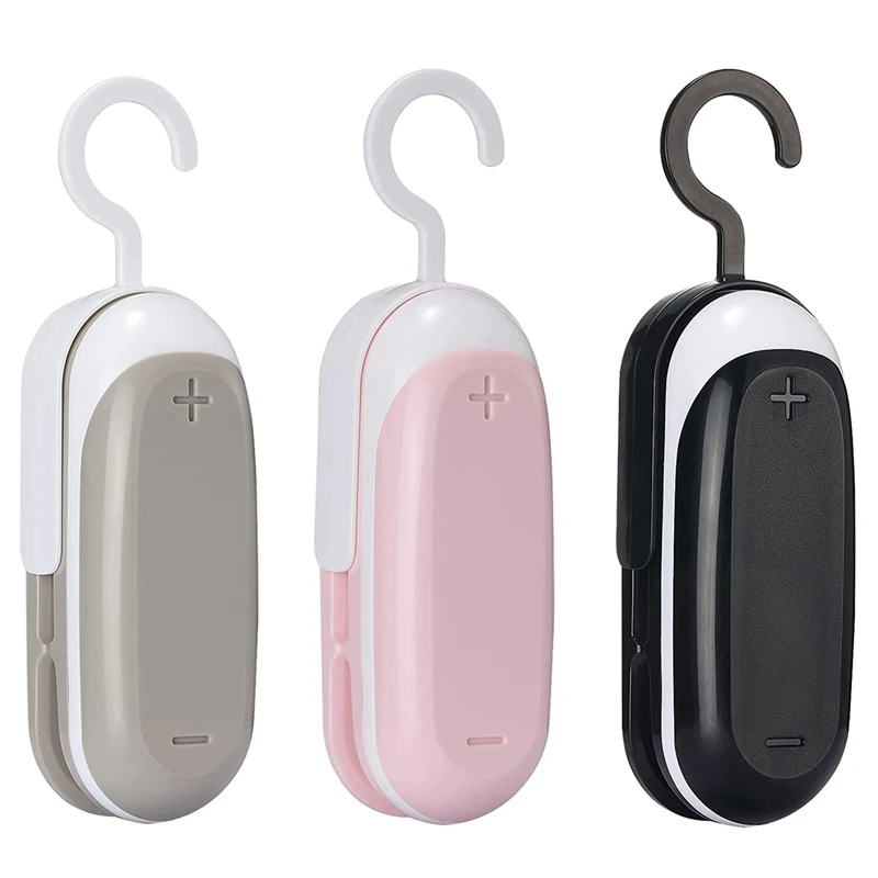 

HOT!3 Packs Mini Bag Sealer,Chip Bag Sealer With Cutter Heat Sealer Food Sealer Bag Sealer Handheld With Hook