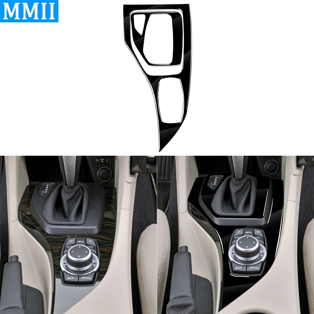 

For BMW X1 E84 2011-2015 Piano Black Gear Shift Panel Decorative Cover Car Interior Retrofitting Accessories Decoration Sticker