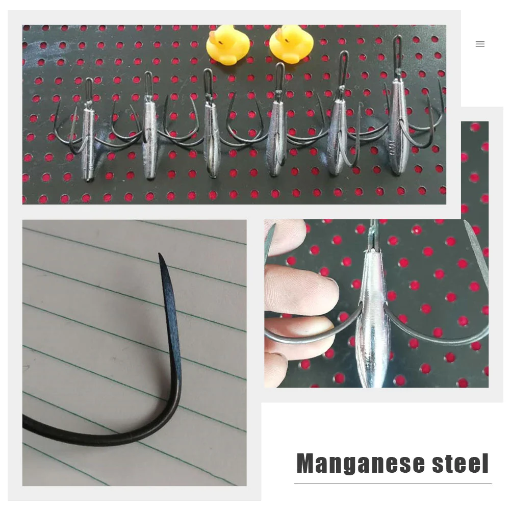 

Fish Hook Durable Fishing Hooks Metal Three-claw Saltwater Anti-Hanging Bottom Outdoor Angling Practical