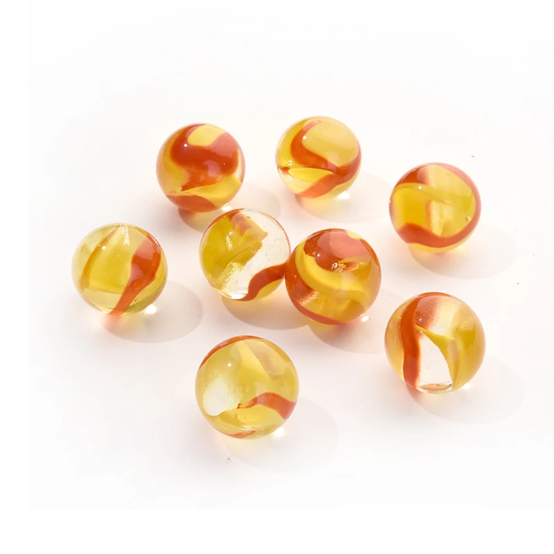 

20PCS/Set Marbles Glass16MM Ball Cream Console Game Pinball Small Pat Toys Parent- Child Beads Bouncing Ball