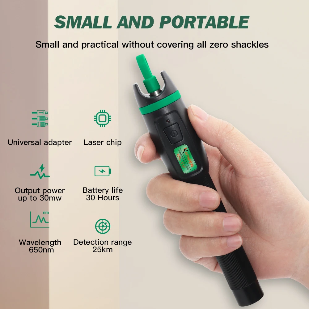 Оптоволоконный визуальный локатор неисправностей KomShine KFL-11P Тип ручки VFL