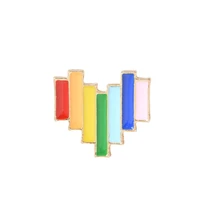 new color love dripping oil brooch korean version cartoon rainbow denim badge backpack accessories lapel pin
