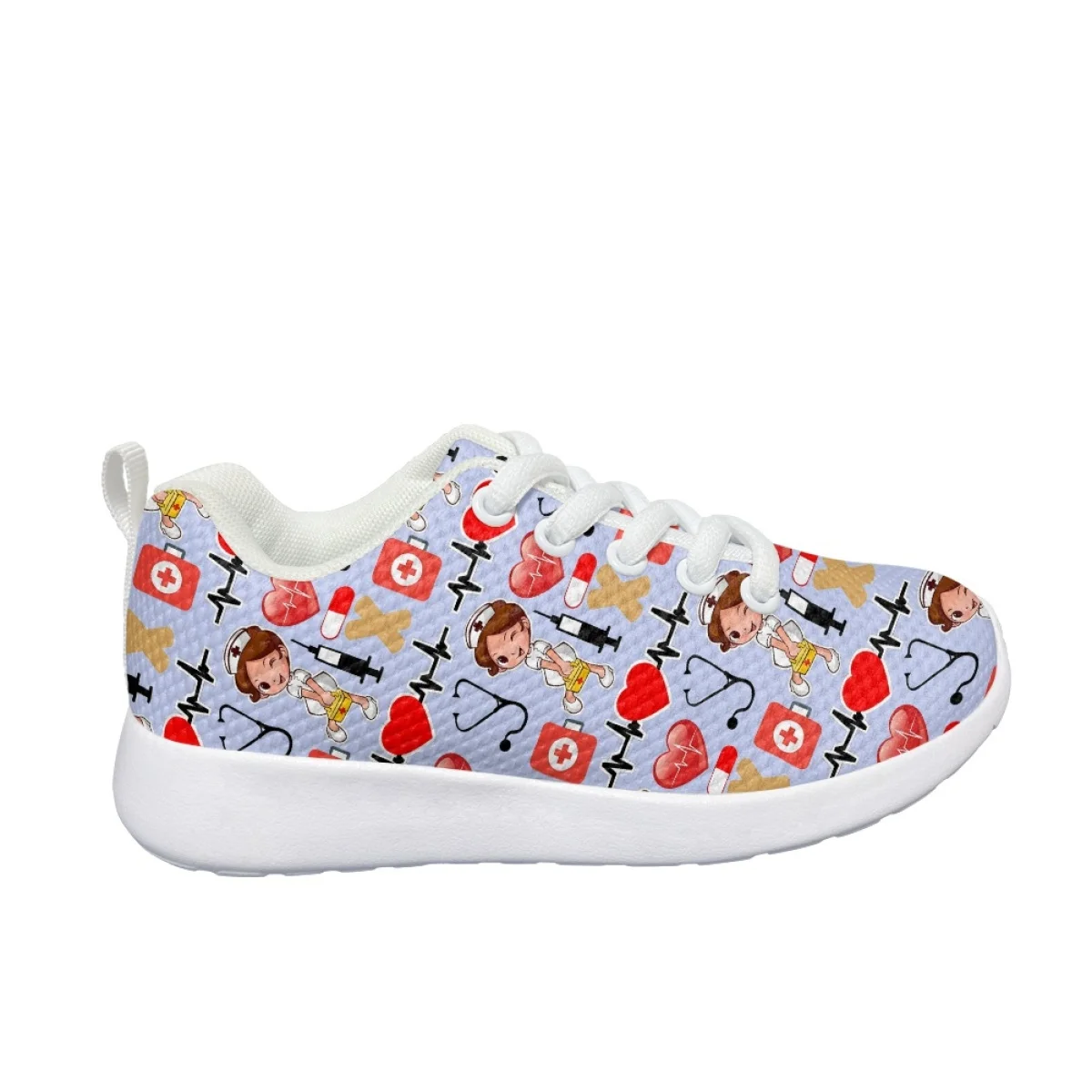 

Кроссовки женские сетчатые с принтом, на мягкой подошве