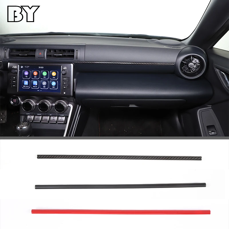 

1PCS ABS Car Interior Central Control Decoration Strip Modification Trim Sticker For Toyota 86/Subaru BRZ 2022 Accessories