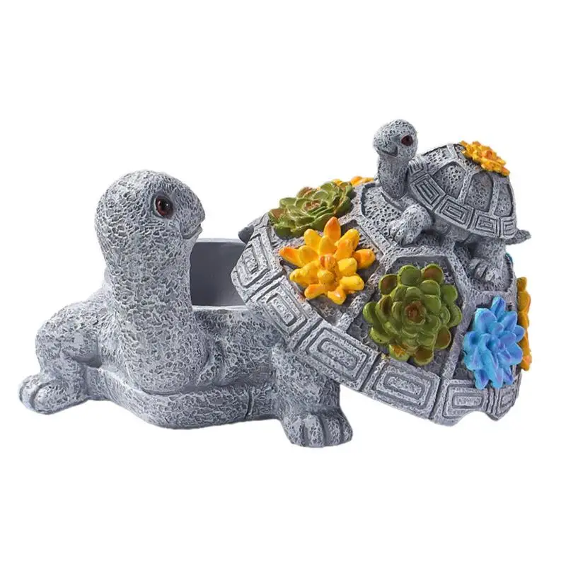 

Turtle Succulent Ashtray Waterproof Covered Ashtray With Lid Resin Turtle Ash Trays For Cigarettes Ashtray Indoor Smell Proof