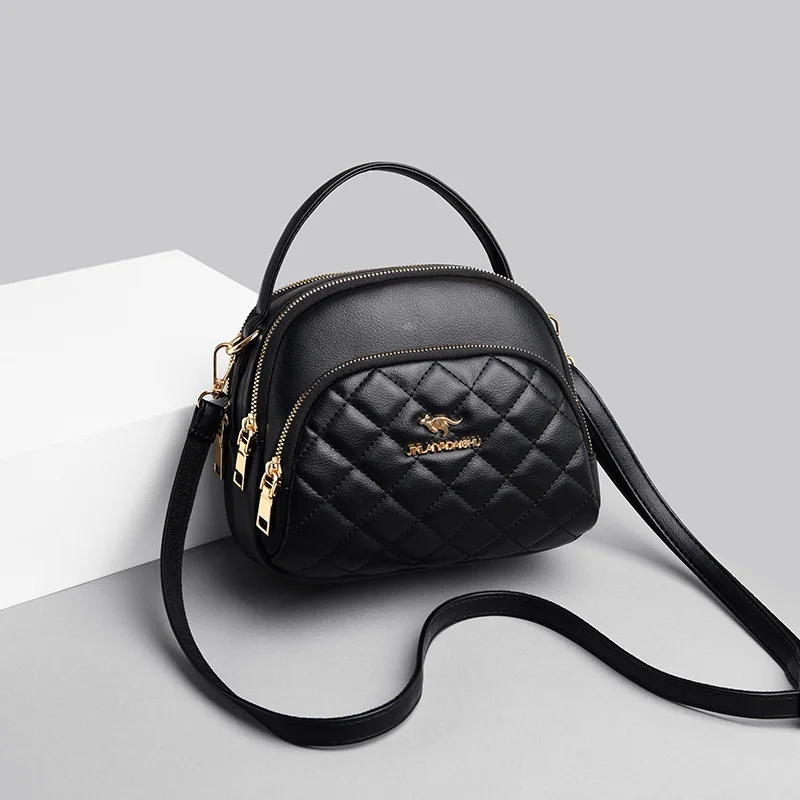 

high quality luxury brand Sheepskin Rhombic Round 2023 New Western style ins Multi Pocket Small Shell Bag Korean Fashion Diagona