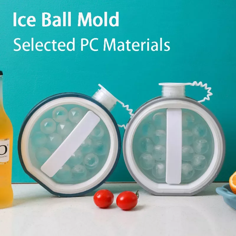 

in 1 Round Ice Cube Maker DIY Ice Ball Mold Water Bottle Kettle Hockey Trays for Home Whiskey Cocktail Beverage Iced cooling