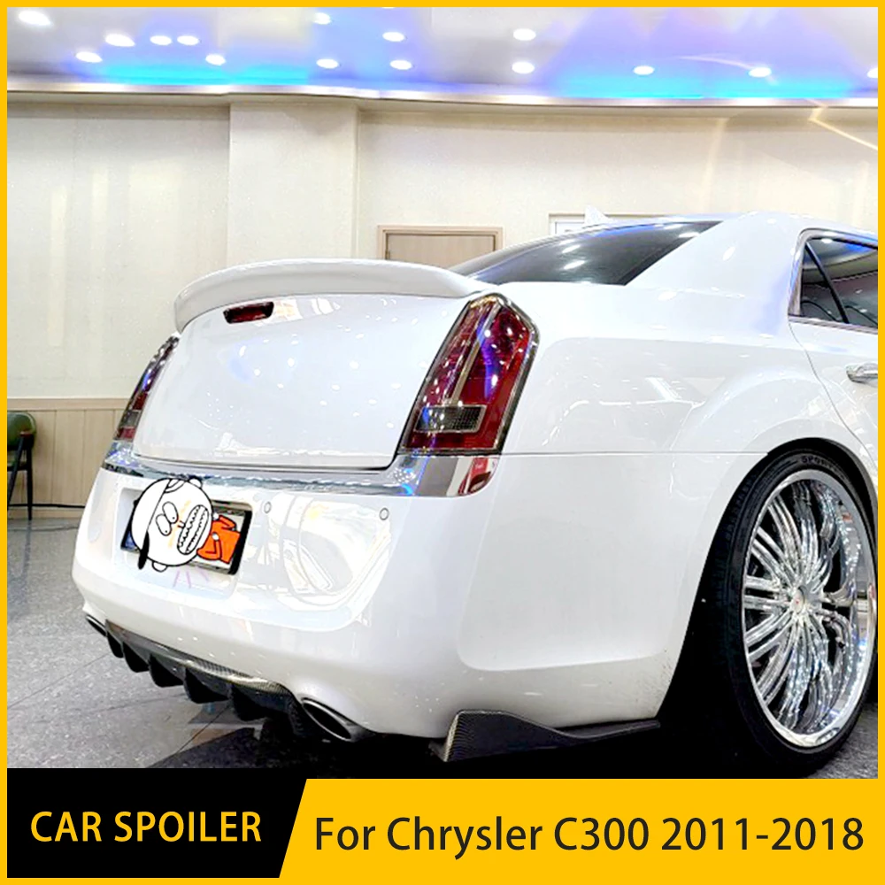 Задний спойлер для Chrysler C300 300S отделка черного карбонового заднего крыла