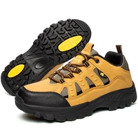 2022 man climbing shoes durable waterproof anti slip hiking shoes trekking boots trail camping climbing sneakers big size 47