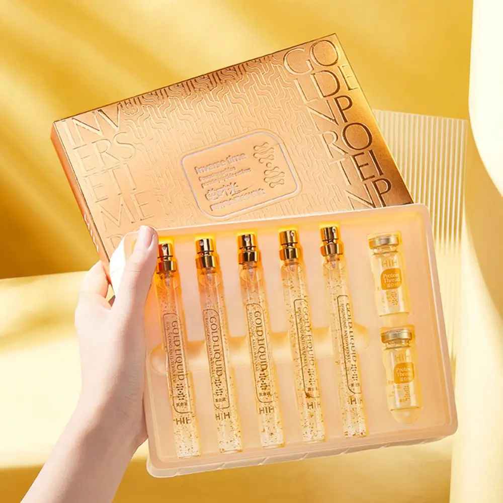 

Elastic Gold Protein Peptide Set Lifting and Tightening Fading Wrinkle Beauty Salon Set Gold Thread Carving Anti Aging Essence