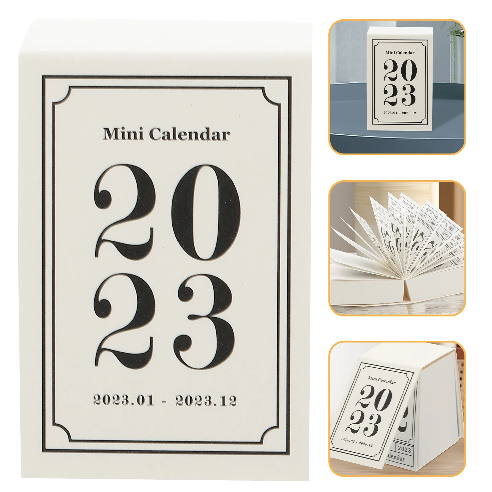 

Calendar Desk 2023 Mini Pad Daily Desktop Planner Standing Small Office Tear Tiny Off Tabletop Flipped Decorative Rabbit Year