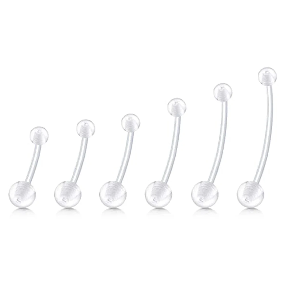 

Acrylic Pregnancy Belly Button Rings Sport Maternity Clear Flexible Belly Button Rings Long Navel Button Rings