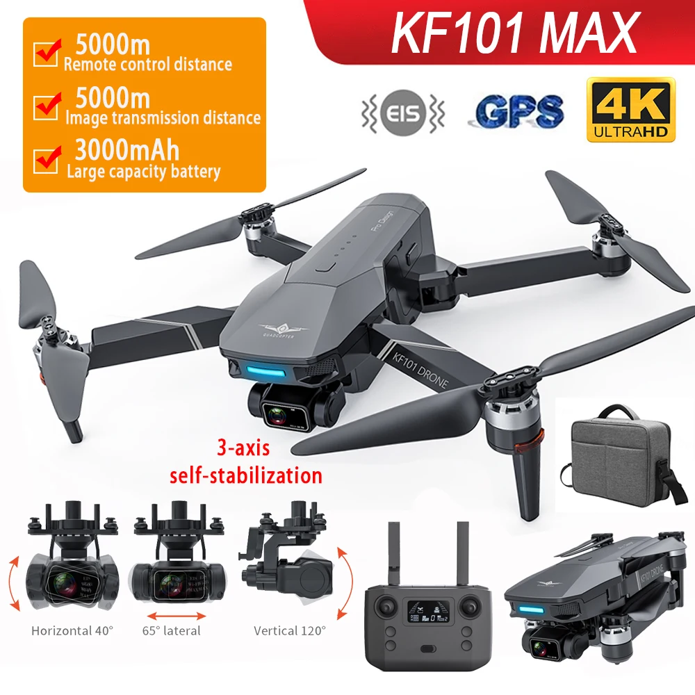 

Квадрокоптер KF101 MAX 4k складной с HD-камерой и GPS