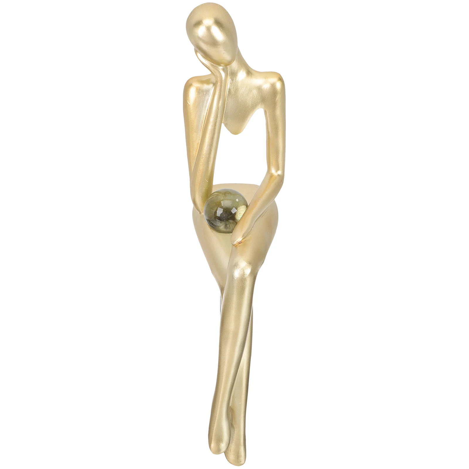 

Statue Thinker Figurine Sculpture Abstract Figures Thinking Human Man Modern Action Decor Desktop Aesthetic Table Accent