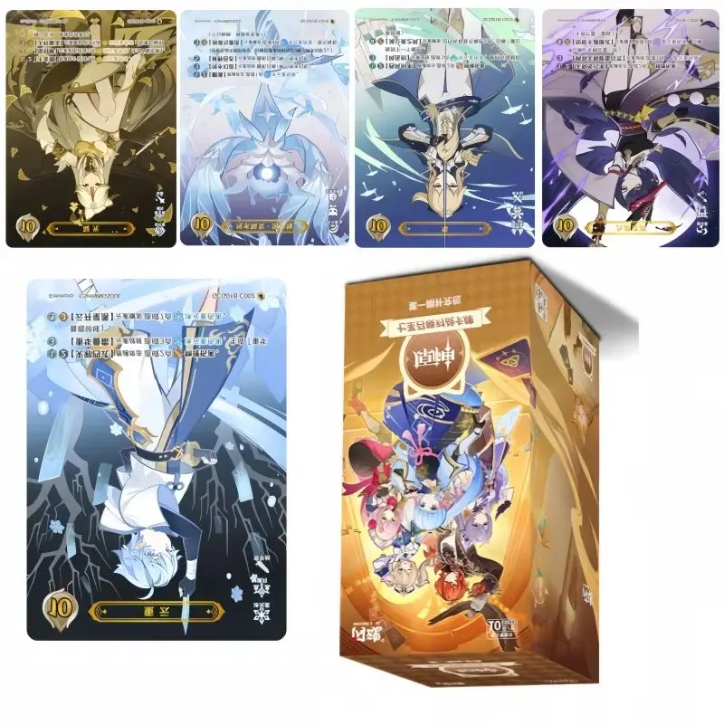 Фото Коллекционная карта Genshin Impact Vol.1: Genius Invokation TCG Battle PR — Аниме-персонажи, соревновательный бустер, персонажи Цинь и Гань Юй, игрушки №1