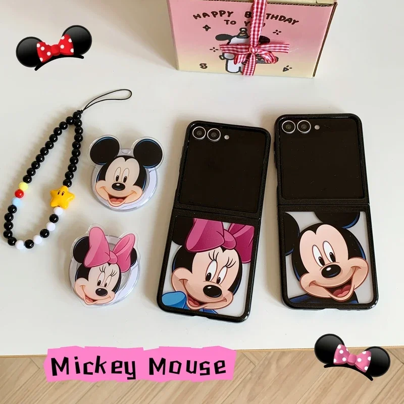 Милый чехол для телефона с магнитной ручкой Disney Микки и Минни Маус Magsafe