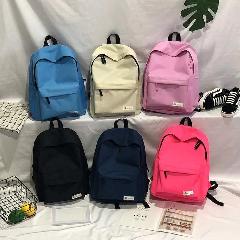 

Women's Backpack Oversized Hip Hop Solid Zipper Canvas Harajuku Shoulder Bag Teenager Girls School Bag Kawaii Female Bag