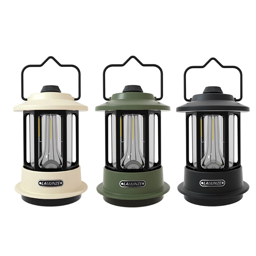 

Retro Outdoor Camping Lamp Type-C USB Rechargeable Portable Lantern Tent Light Vintage Photo Props IPX4 Waterproof Lights