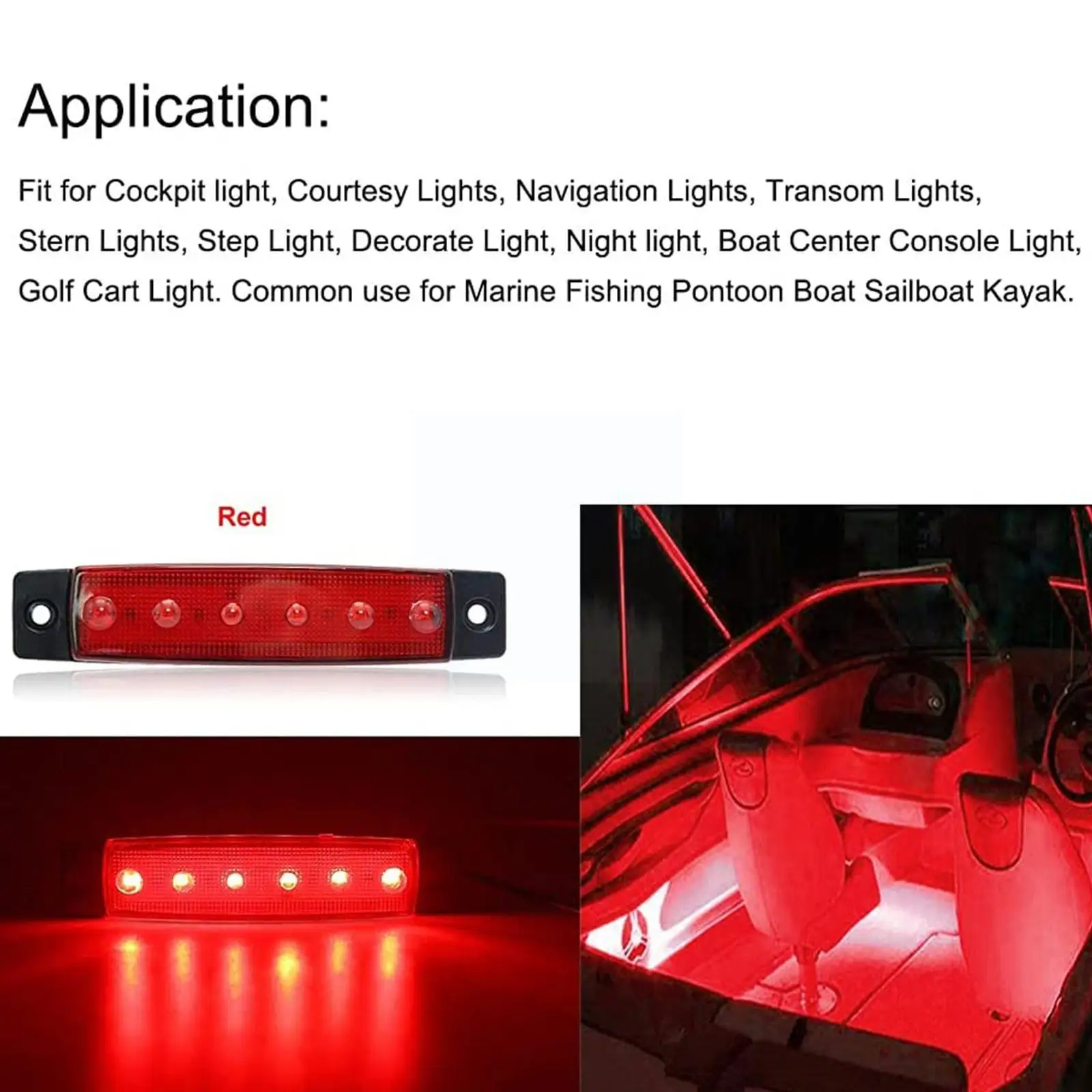 

Marine Boat LED Deck Courtesy Lights Waterproof Stern Transom Light For Most Buses Trucks Trailers And Vans Y2Z8