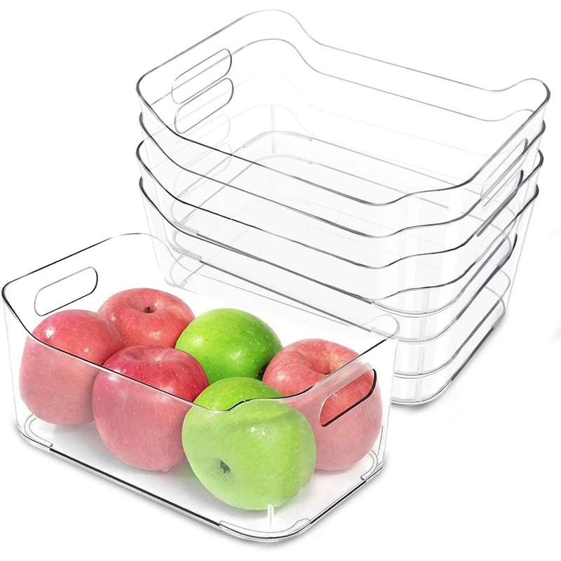 

Promotion! 4Pcs Refrigerator Organizer Bins Fridge Organizers And Storage Clear Plastic Storage Containers For Organizing Soda C