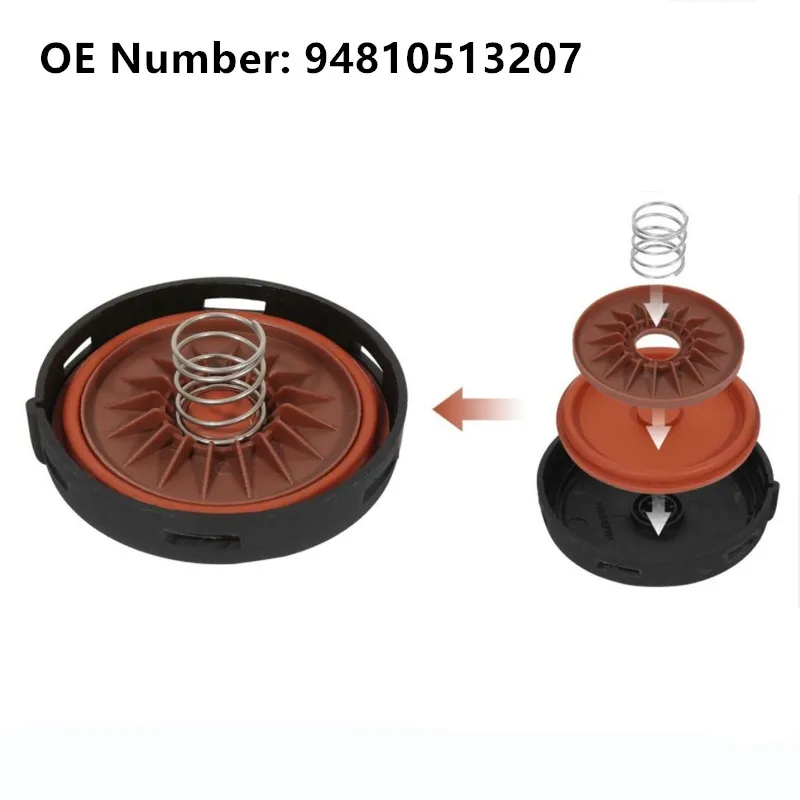 

Car Engine Valve Cover 94810513207 For Porsche For Cayenne 2003-2006 Plastic Cap With Gasket Spring Auto Replacement Parts