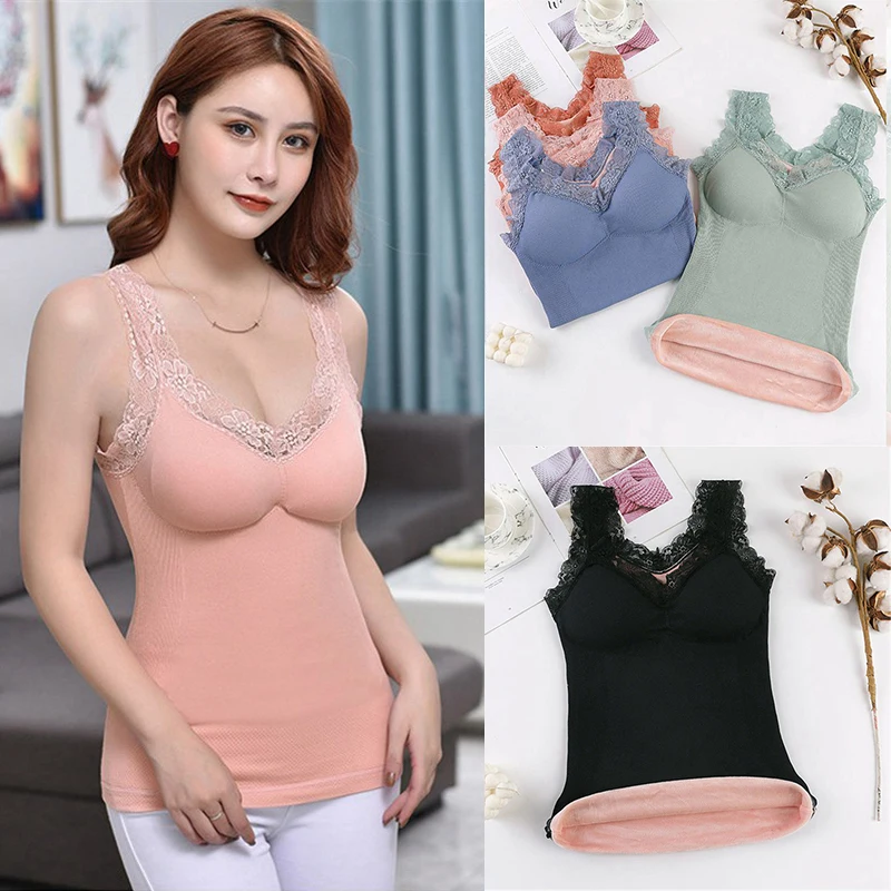 

Warm Top Thermal Underwear Vest Woman Winter Clothing Undershirt Inner Wear