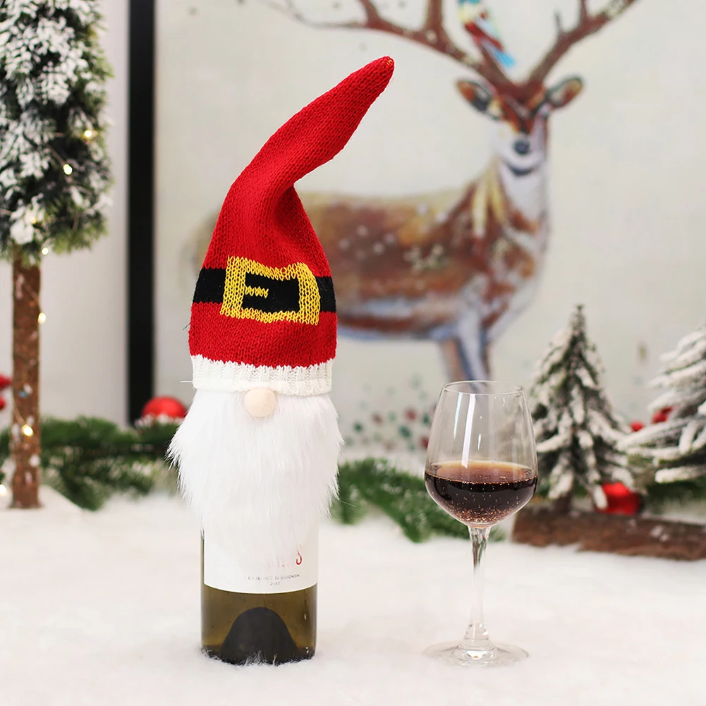

Brand New Bottle Cover Red Wine Decoration Gift New Year Party Replacement Santa Claus Spare Parts Wines Cloth