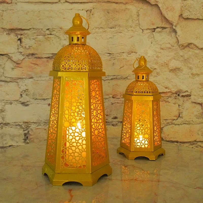 

New Moroccan Candle Holder Retro Hollow Iron IKEA Candle Holder Candle Holder Home Lighthouse Ornament Decoration