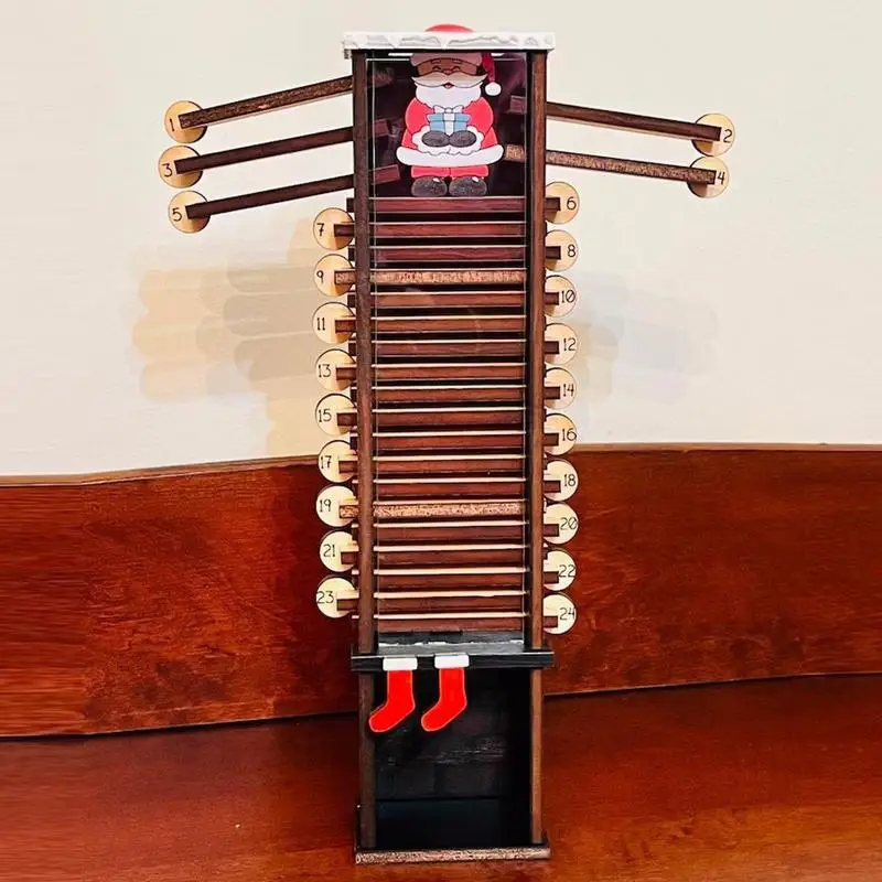 Календарь с Санта-Клаусом деревянное настольное украшение календарь обратным