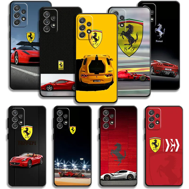 

Phone Case For Samsung Galaxy A12 A34 A54 A73 A53 A71 A51 A31 A33 A22 A21s A13 A32 A72 A52 A23 Yellow Red Sports Ferrari Car