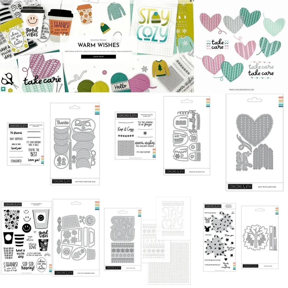 Дневник CUP OF KINDNESS STAMP SET металлические трафареты для украшения скрапбукинга