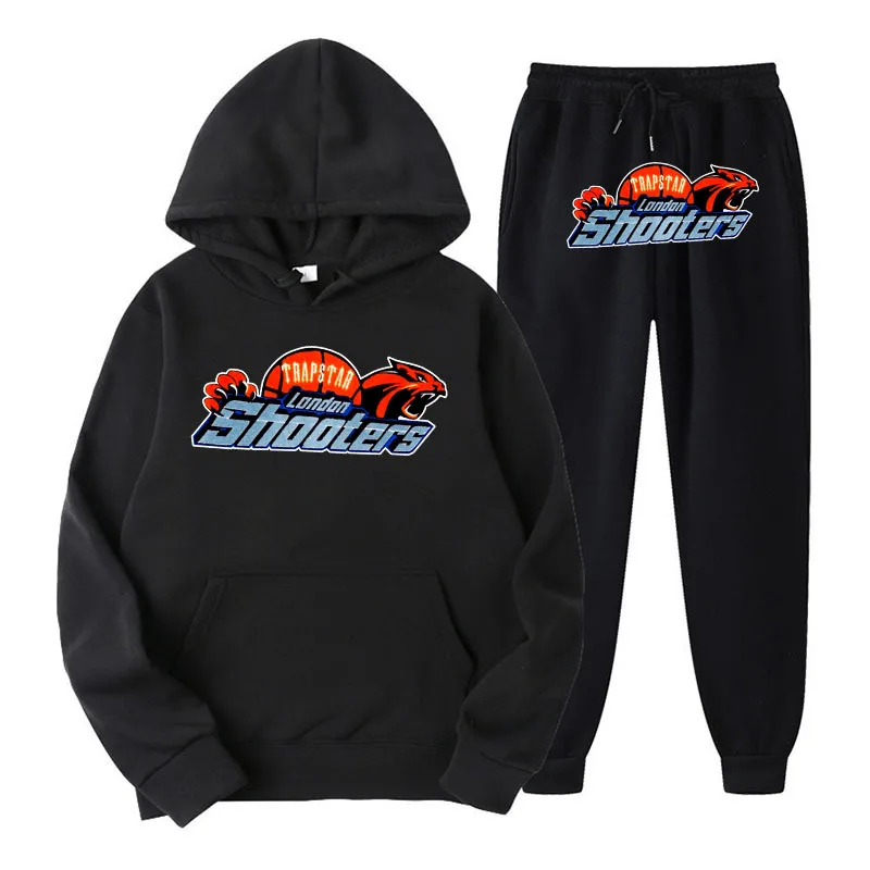 

Brand Trapstar Men Sweatshirt Set New Print Letter Hoodies Sweater Suit Hip Hop Pants Casual Clothes Streetwear Cotton Pullover