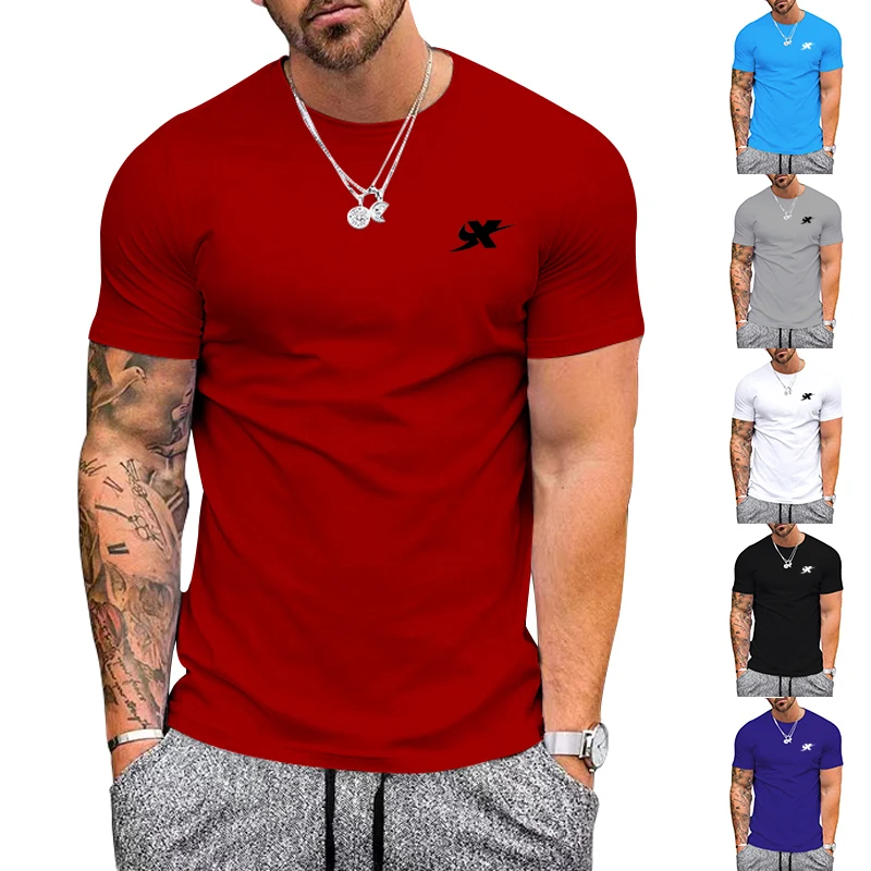 

Men's Summer New Casual Polyester Fiber Short Sleeve Solid Color Printed High Quality Polo Shirt Men's Fashion