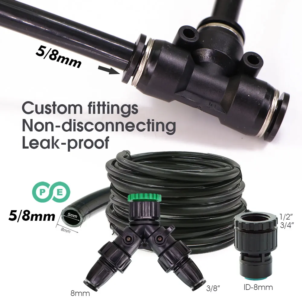 Шланг из полиэтилена черный 10/20 м 20 см