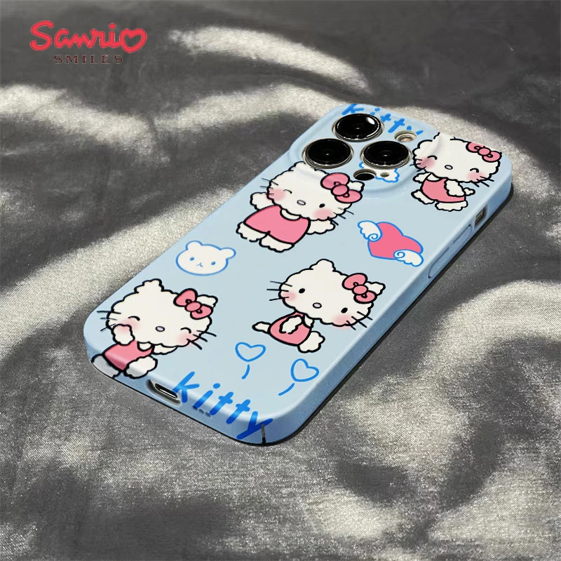 

Милый чехол для телефона с аниме Sanrio Hello Kittys Y2K, милый чехол для телефона Pbt iPhone 14 13 12 11 X Pro Max Plus, защитный жесткий чехол для девочек