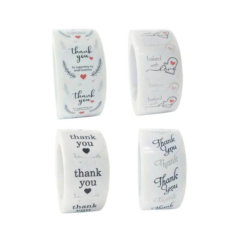 

5000 шт./партия, белые круглые наклейки для выпечки, 2,5 см