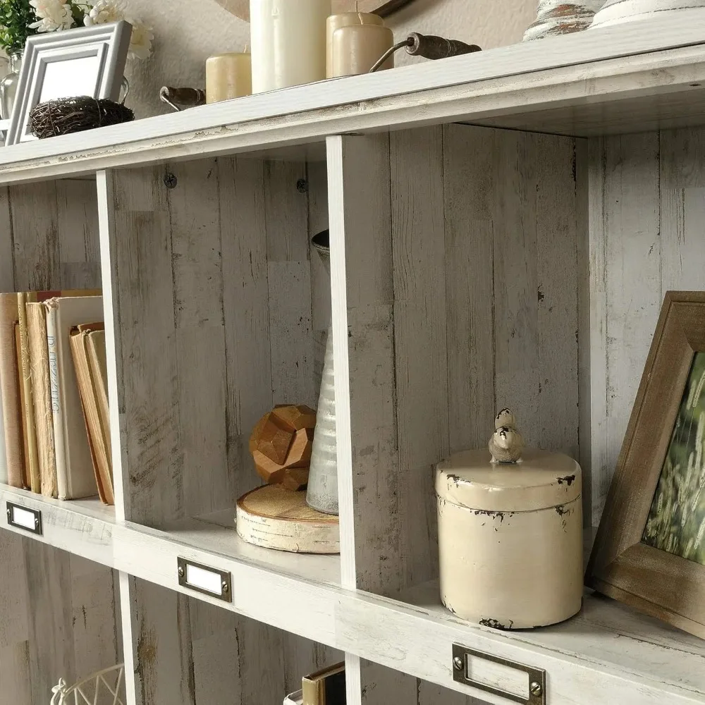 Книжный шкаф Barrister Lane Д: 53 15 x Ш: 12 13 В: 47 52 дюйма отделка белыми досками