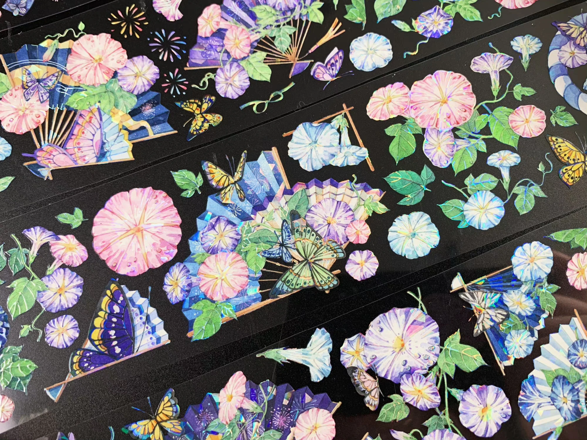 

5m/10m Morning Glory Flower Shiny PET Tape