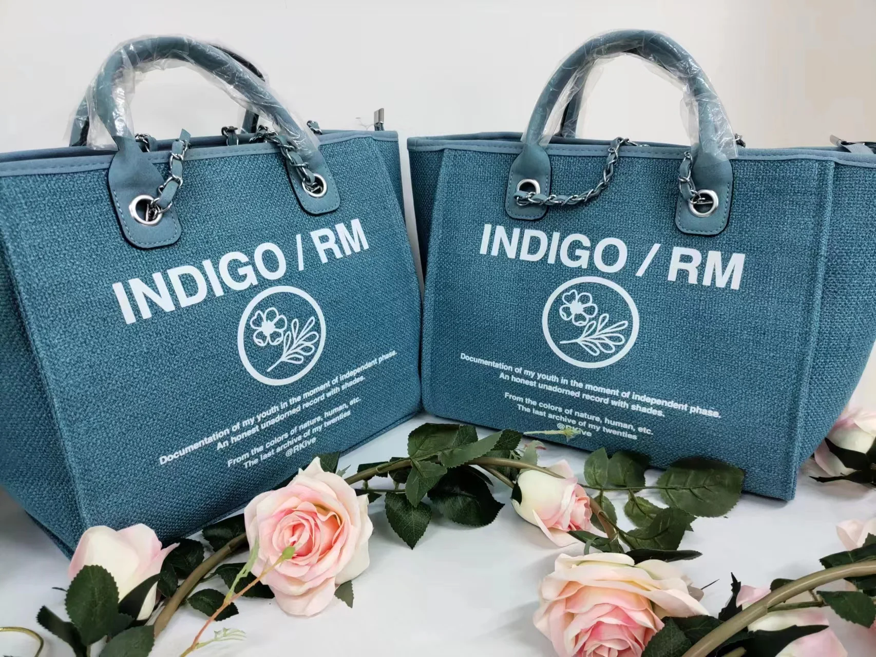 Холщовая Сумка-тоут с монограммой на заказ модный саквояж для покупок