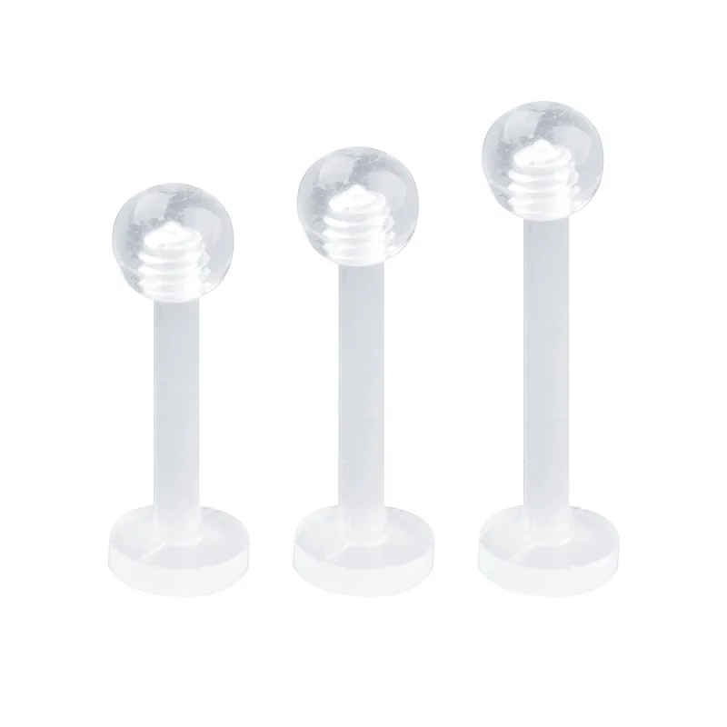 

Pnamarci 1pcs Transparent Acrylic Lip Nail Plug And Tunnel Ear Nail Male And Female Lip And Tongue Body Piercing Jewelry