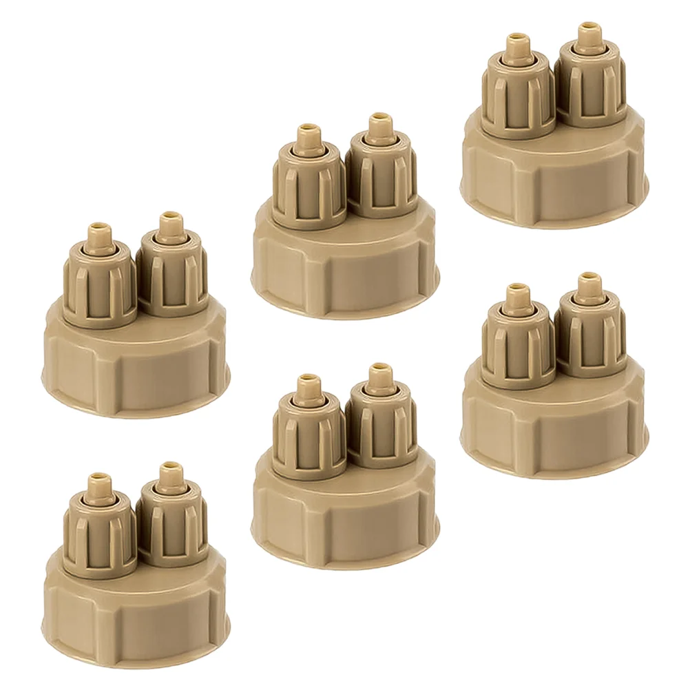 

6pcs Carbon Dioxide DIY Reactor CO2 System Bottle Caps DIY CO2 Quick Screw Covers (Grey)