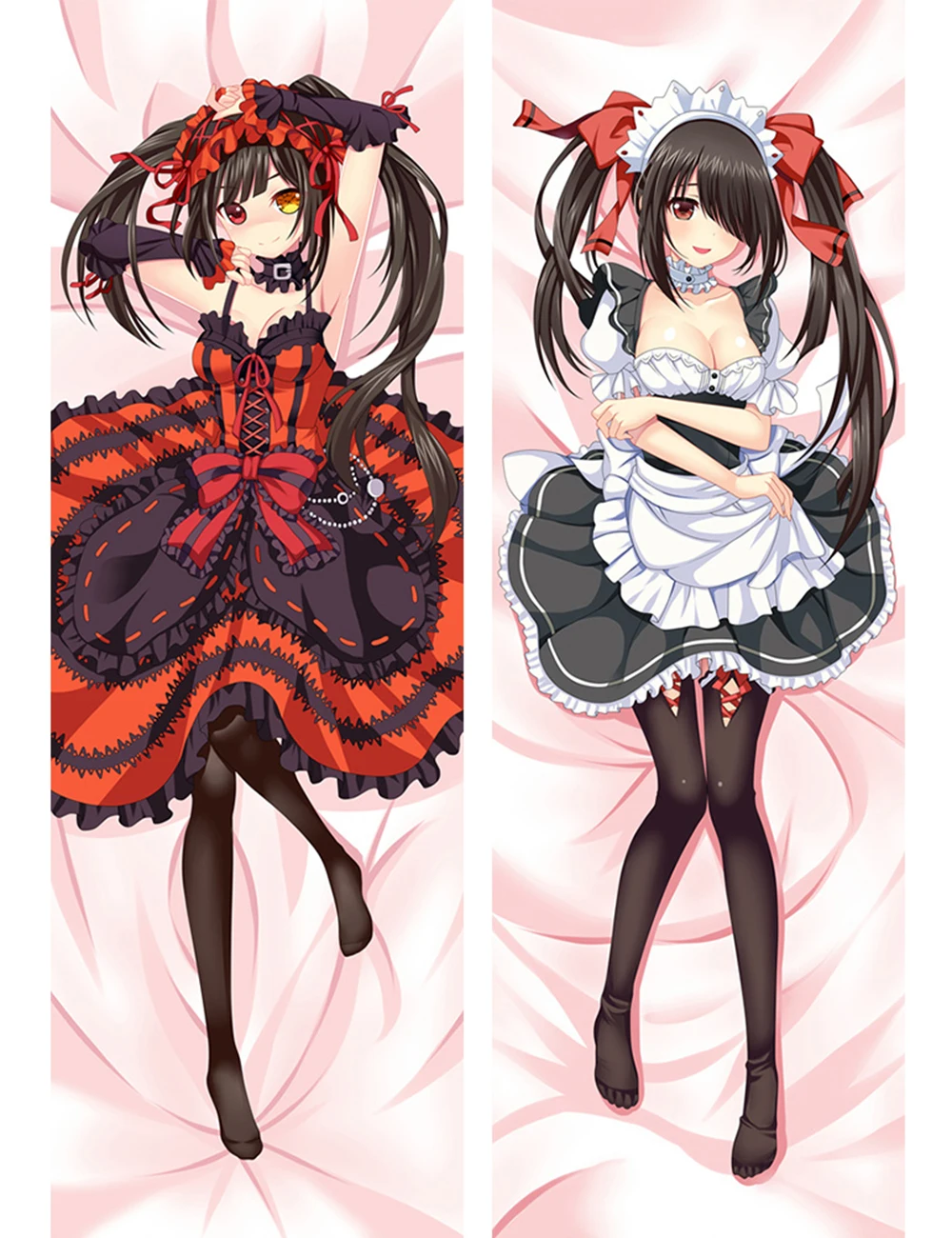 

Розовая подушка для обнимания Tokisaki Kurumi Dakimakura Чехол для подушки для свидания и манги в реальном времени подушка для постельного белья Otaku чех...