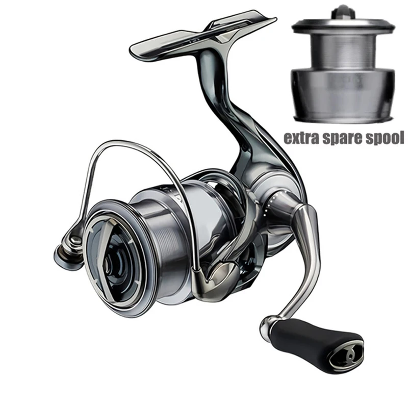 

2022 EXIST LT Same Double Handle Fishing Reel Spinning Reel Spare Spool 13KG Max Carbon Washer Drag Reel Stand