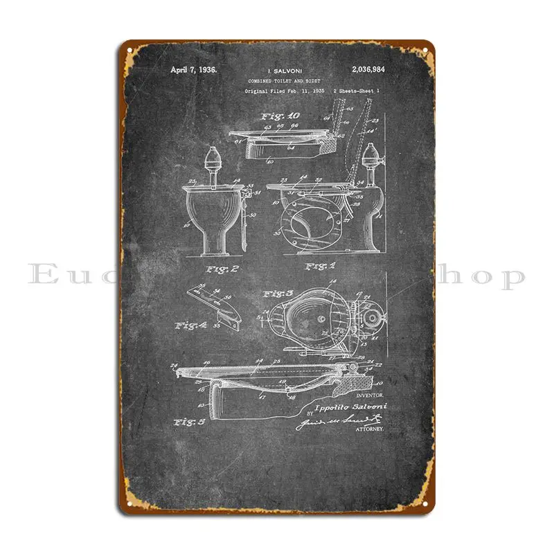 

Туалетный запатентованный металлический плакат, плакаты, декор для стен, создание оловянного знака, плакат