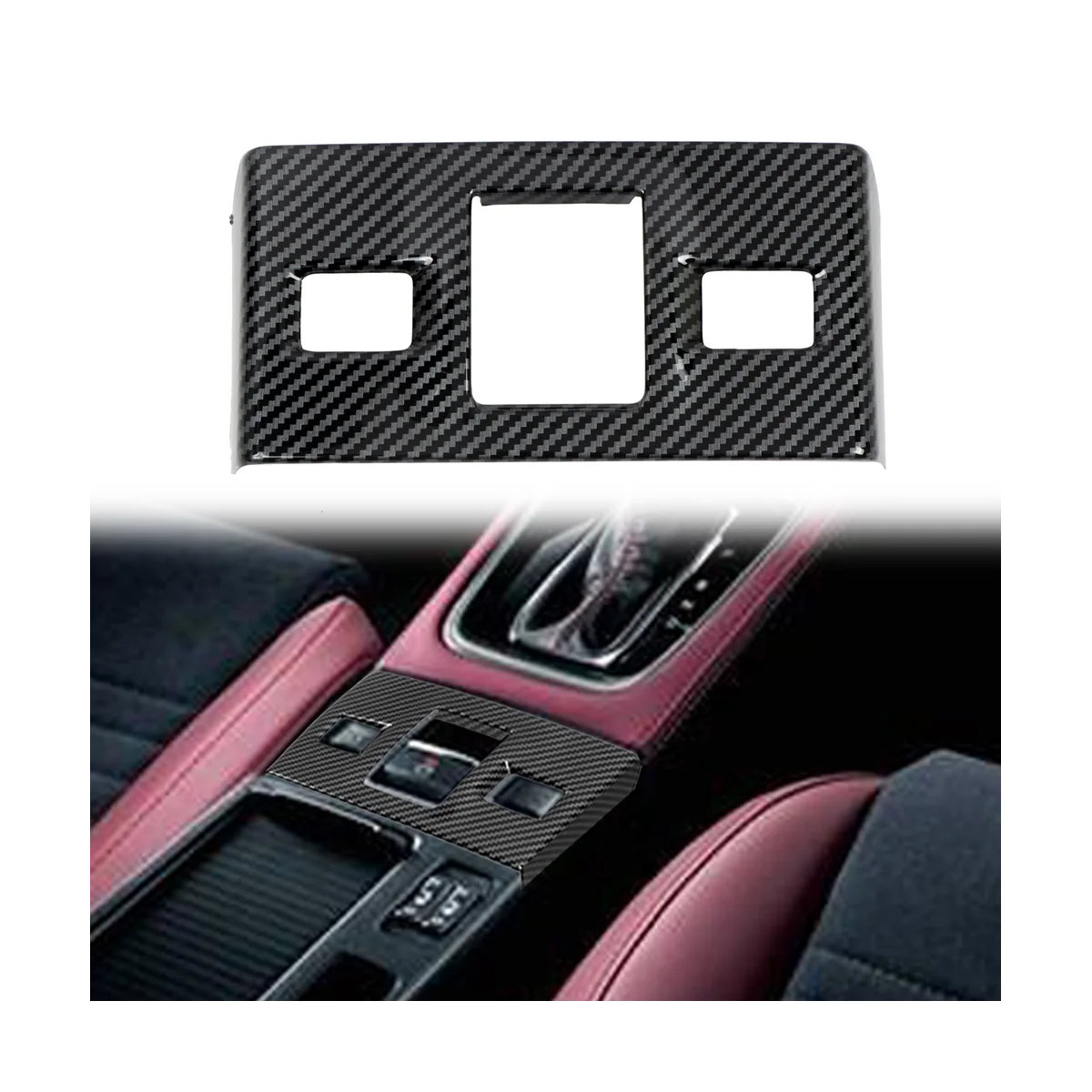 

Car Carbon Fiber Electronic Handbrake Hand Brake Panel Decoration Cover Frame Trim for Subaru WRX/ WRX STI 2015-2020