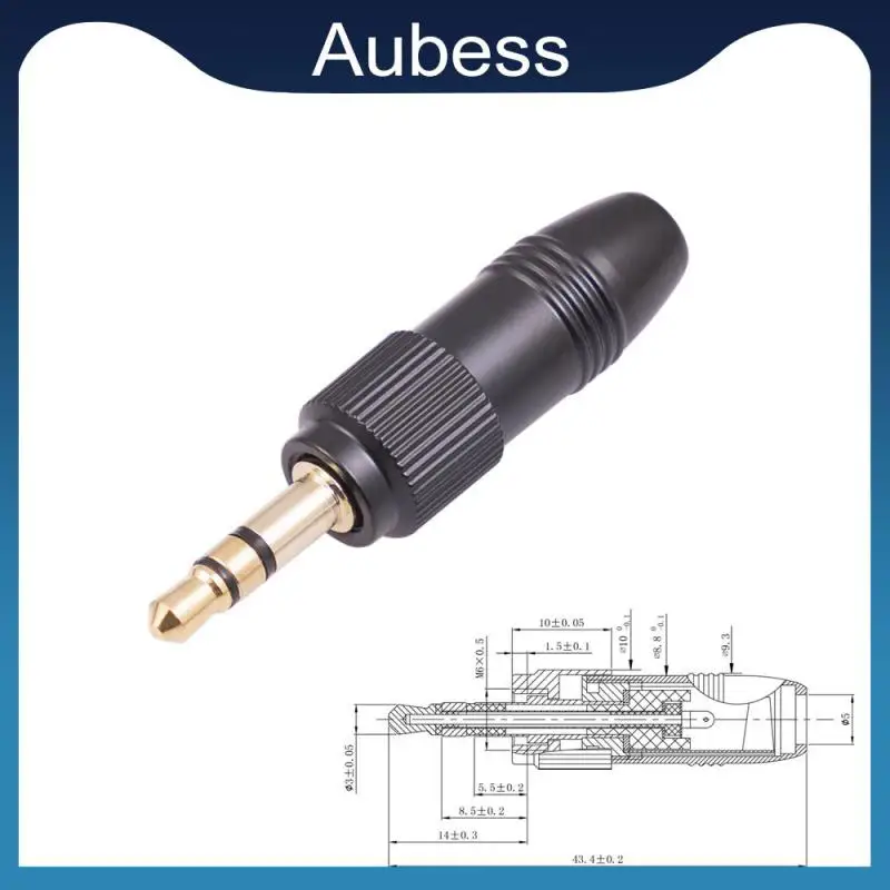 

Prevent Loosening Speaker Adapter With M6 Thread Earphone Plug Durable Microphone Plug Gold-plated Adapter Reusable Antioxidant