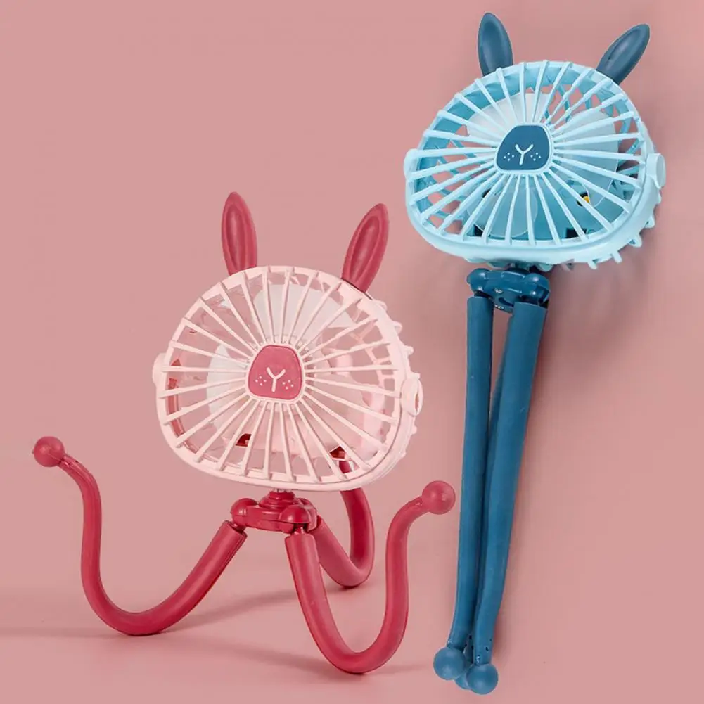 

500mAh Stroller Fan Rechargeable Adjustable 3 Speeds Flexible Tripod Mini Fan Crib Accessories