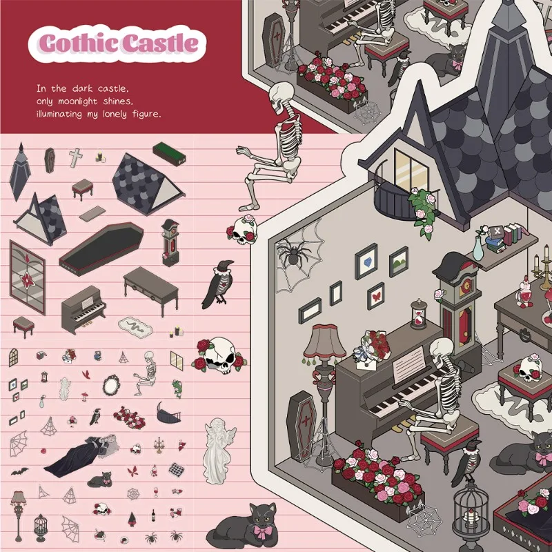 

3D наклейка комната ужасов для скрапбукинга