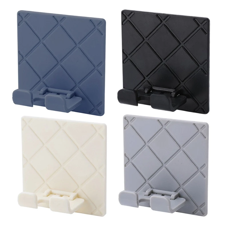 

12Pcs Kitchen Bathroom Folding Design Wall Storage Hook Power Plug Socket Holder Wall Adhesive Hanger Home Hook Rack