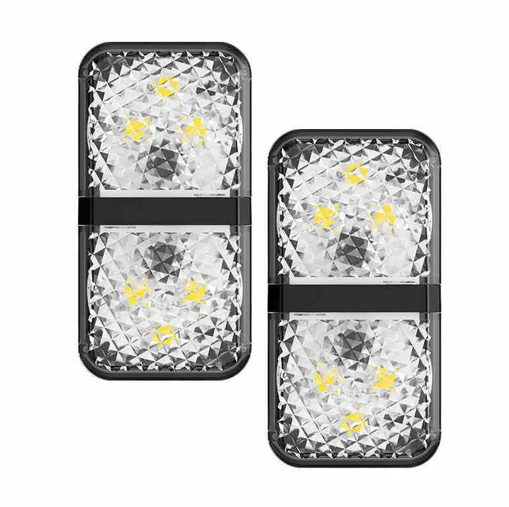 

2pcs 6 LEDs Car Openning Door Warning Light Safety Anti-collision Emergency Alarm Lamp Car Indicator Flash Signal Lights